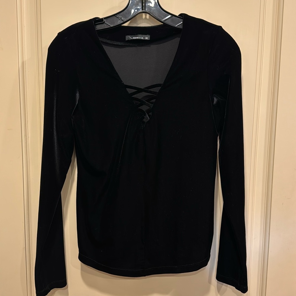 Renuar Velvet top, long sleeve